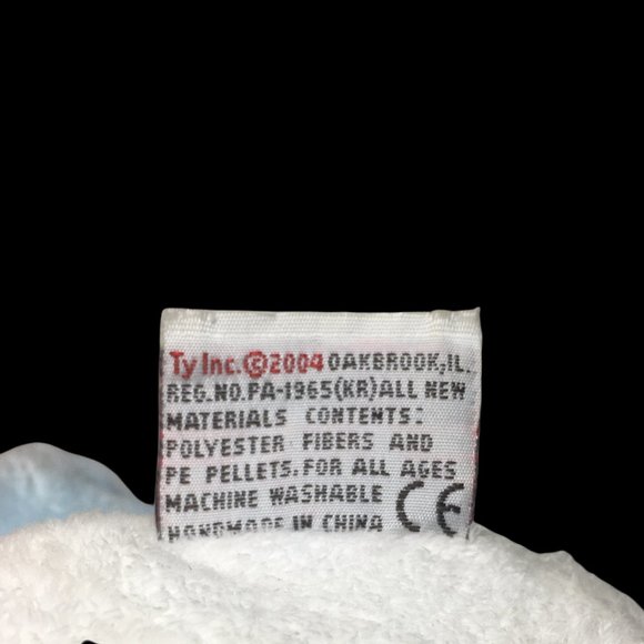 Ty Pluffies Windchill Snowman Beanbag White Blue Plush Stuffed Tylux Toy TAGS 8" - Picture 10 of 10